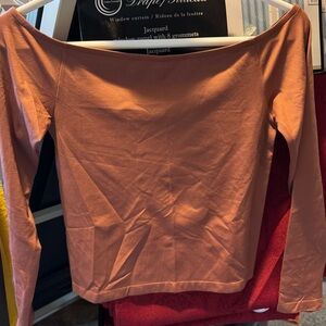 a new day Women's Off-Shoulder Top - Coral (rust-colored)